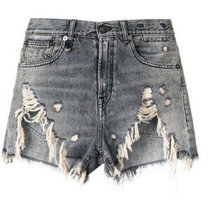 R13 Black Shredded Slouch Short - 30", brand new w/ tags! 🇮🇹